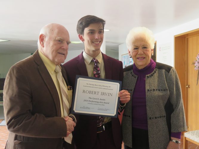 Wheeling Park High School Senior Robert Irvin Earns Carol E. Austin